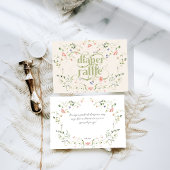 Wildflower Modern Neutral Baby shower Luier Informatiekaartje