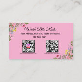 Wildflower Modern Restaurant Qr Code Menu en Kortingskaartje (Achterkant)