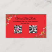 Wildflower Modern Restaurant Qr Code Menu en Kortingskaartje (Achterkant)