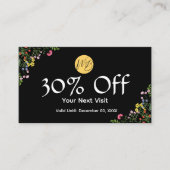 Wildflower Modern Restaurant Qr Code Menu en Kortingskaartje (Voorkant)