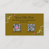 Wildflower Modern Restaurant Qr Code Menu en Kortingskaartje (Achterkant)