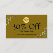 Wildflower Modern Restaurant Qr Code Menu en Kortingskaartje (Voorkant)