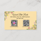 Wildflower Modern Restaurant Qr Code Menu en Kortingskaartje (Achterkant)