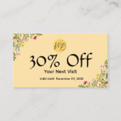 Wildflower Modern Restaurant Qr Code Menu en Kortingskaartje (Voorkant)