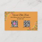 Wildflower Modern Restaurant Qr Code Menu en Kortingskaartje (Achterkant)