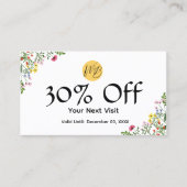 Wildflower Modern Restaurant Qr Code Menu en Kortingskaartje (Voorkant)