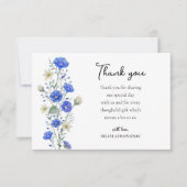 Wildflower Modern rustiek botanisch Baby shower Bedankkaart (Voorkant)