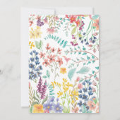 Wildflower Modern Wedding Kaart (Achterkant)