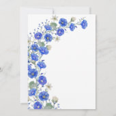 Wildflower Moderne rustieke Elegante bruiloft Save The Date (Achterkant)