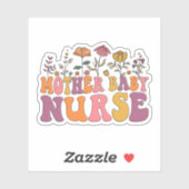 Wildflower Moeder Baby Verpleegkundige Postpartum  Sticker (Vel)
