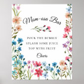Wildflower Moeder-osa Bar Baby Shower Print (Voorkant)