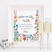 Wildflower Moeder-osa Bar Baby Shower Print