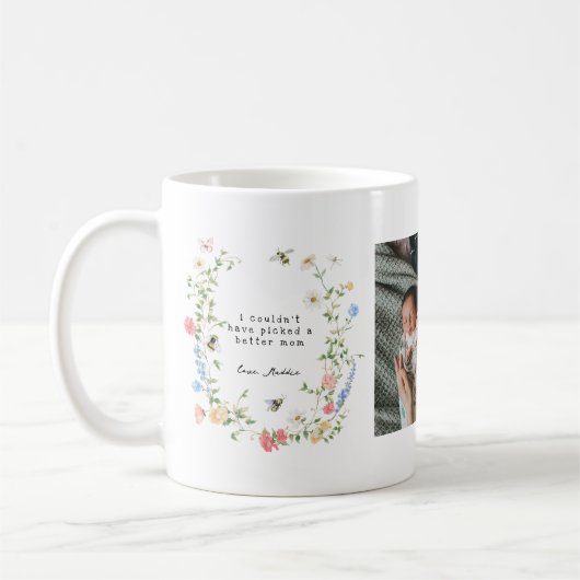 Wildflower Moederdag | 3 Fotocollage Koffiemok (Links)