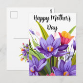 Wildflower Moederdag Briefkaart (Voorkant / Achterkant)