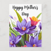 Wildflower Moederdag Briefkaart (Voorkant)