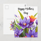 Wildflower Moederdag Briefkaart (Voorkant / Achterkant)