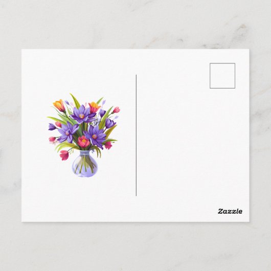 Wildflower Moederdag Briefkaart (Achterkant)