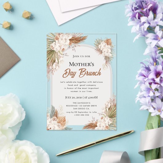 Wildflower Moederdag Brunch Uitnodigingen (Insitu (Huwelijk))