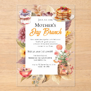 Wildflower Moederdag Brunch Uitnodigingen
