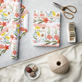 Wildflower Moederlijkheid Aards Bloemmotief Cadeaupapier