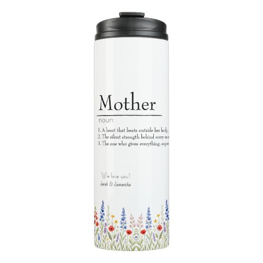 Wildflower Mom - Beste moeder ooit cadeau voor moe Thermosbeker (Voorkant)