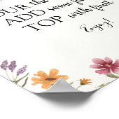 Wildflower Momosa Bar Drink Sign Poster (Hoek)