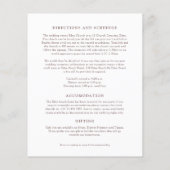 Wildflower monogram eenvoudige herfst bruiloft gas (Achterkant)