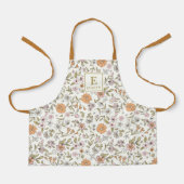 Wildflower monogram floral Apron Schort (Voorkant)