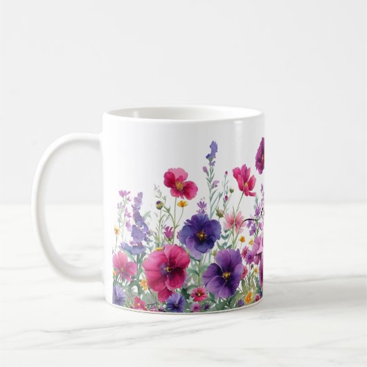 Wildflower, monogram koffiemok (Links)