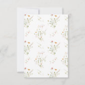 Wildflower Monogram krans Moderne tuin bruiloft Save The Date (Achterkant)