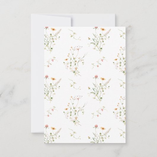 Wildflower Monogram krans Moderne tuin bruiloft Save The Date (Achterkant)
