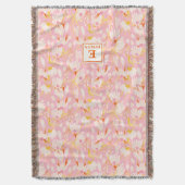 Wildflower Monogram Name Throw Blanket Deken (Voorkant Verticaal)