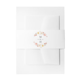 Wildflower Monogram Spring Garden Wedding Uitnodigingen Wikkel