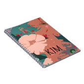 Wildflower Monogrammen Bloemen Aangepaste Naam Gif Notitieboek (Rechterzijde)