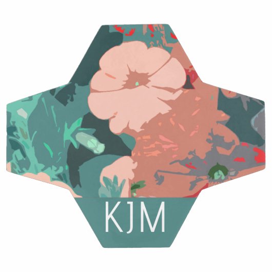 Wildflower Monogrammen Bloemen Bruiloft Verjaardag Voetbal (Enkel)