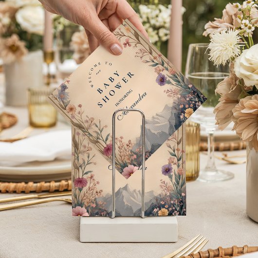 Wildflower Mountain Baby Shower Servet