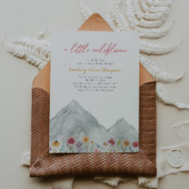 Wildflower Mountain Baby shower Uitnodiging