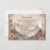 Wildflower Mountain Birthday Elegance Bedankkaart (Voorkant)