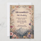 Wildflower Mountain Birthday Kaart (Voorkant)