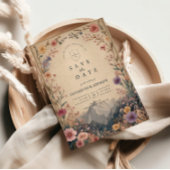 Wildflower Mountain Botanical Wedding Save The Date