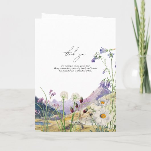 Wildflower Mountain Bruiloft Orde van Service Programma (Achterkant)