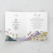 Wildflower Mountain Bruiloft Orde van Service Programma (Binnen)