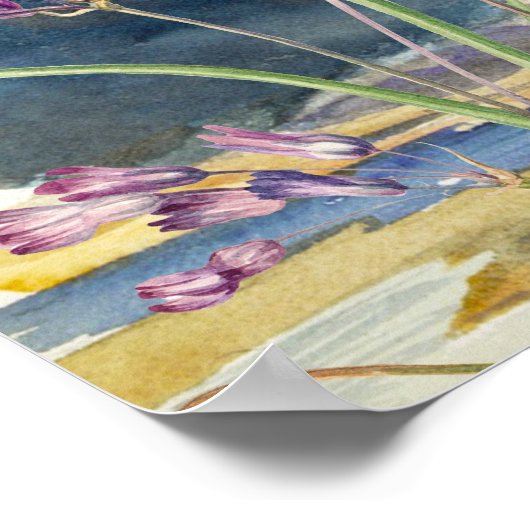 Wildflower Mountain bruiloft zitgrafiek Poster (Hoek)