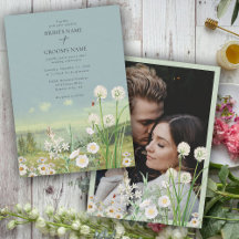 Wildflower Mountain Landschap Wedding Custom Foto