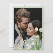 Wildflower Mountain Landschap Wedding Custom Foto Kaart (Achterkant)