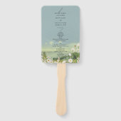 Wildflower Mountain Landschap Wedding Programma Handwaaier (Voorkant)