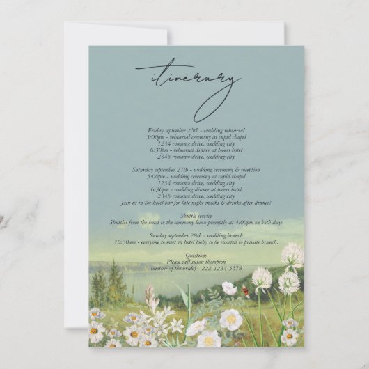 Wildflower Mountain Landschap Wedding Route (Achterkant)