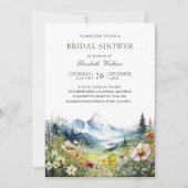 Wildflower Mountain Meadow QR Code Bridal Shower Kaart (Voorkant)