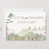 Wildflower Mountain Waterverf bruiloft Bedankkaart (Voorkant)