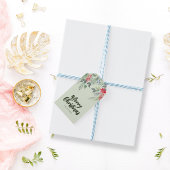 Wildflower Mountain Waterverf bruiloft Cadeaulabel